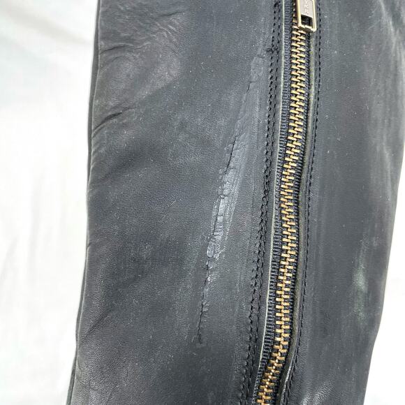 Freebird By Steven Denmark Boots Tall Black Leather Sheep Fur Lined Cozy Size 7 - Picture 15 of 16